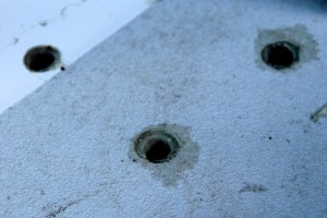 Atlantic Towers epoxied hole