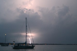 Lightning Strikes Boat