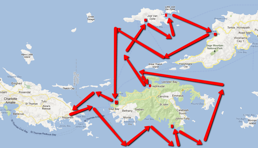 BVI/USVI Sailing Itinerary for Children&nbsp;Redux